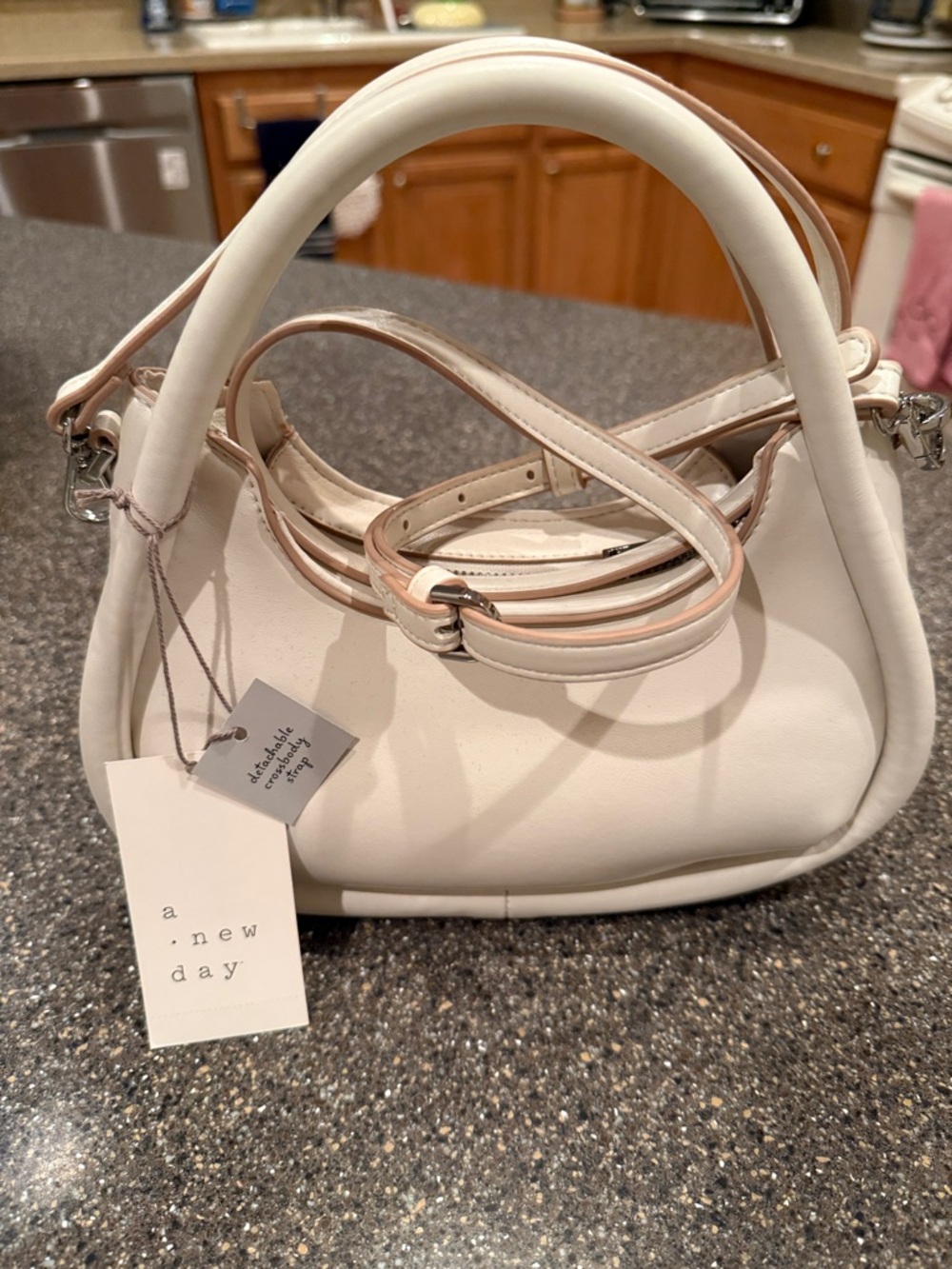 a new day Cream Rounded Top Mini Satchel